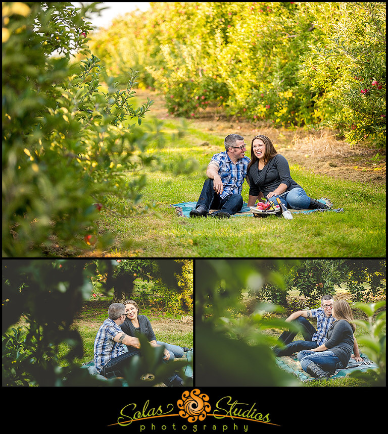 Apple Picking Engagement Photos at Ontario Orchards