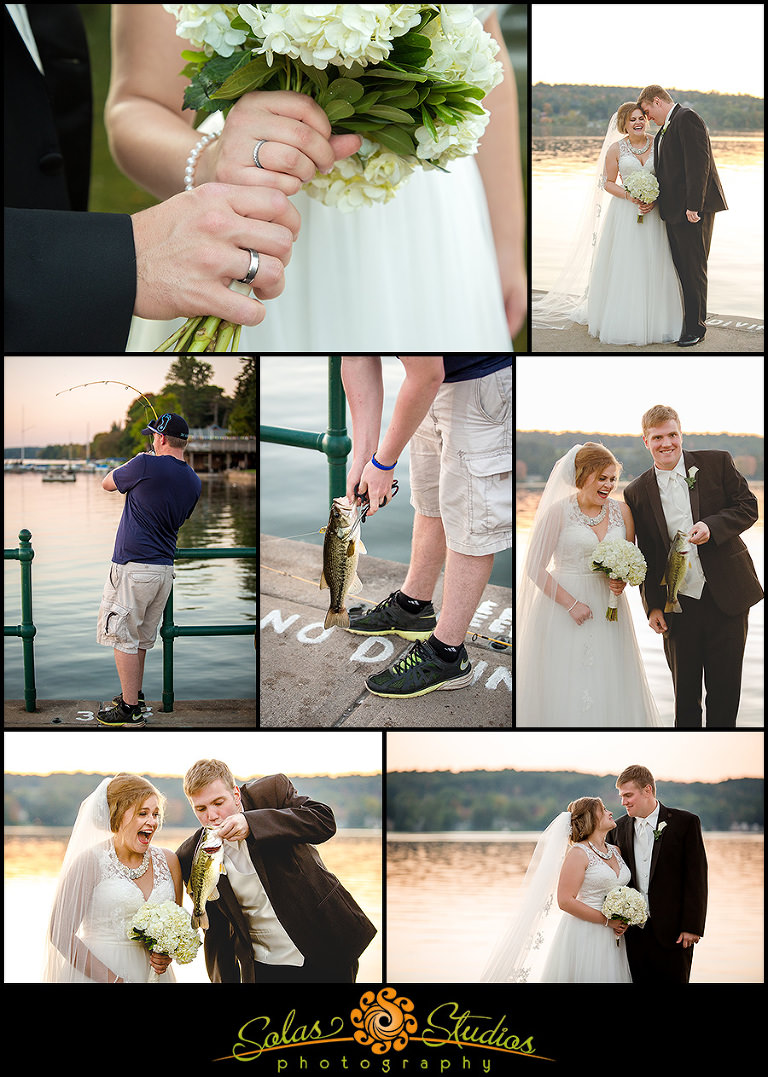 Wedding photos at Cazenovia Lake