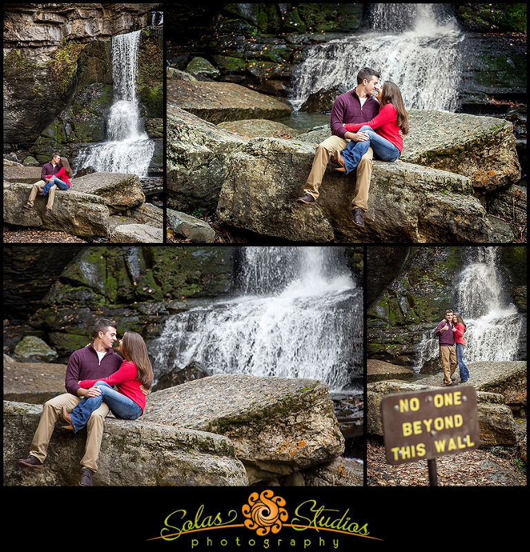Solas Studios Photography Engagement Session Photos at Fillmore Glen, Moravia NY