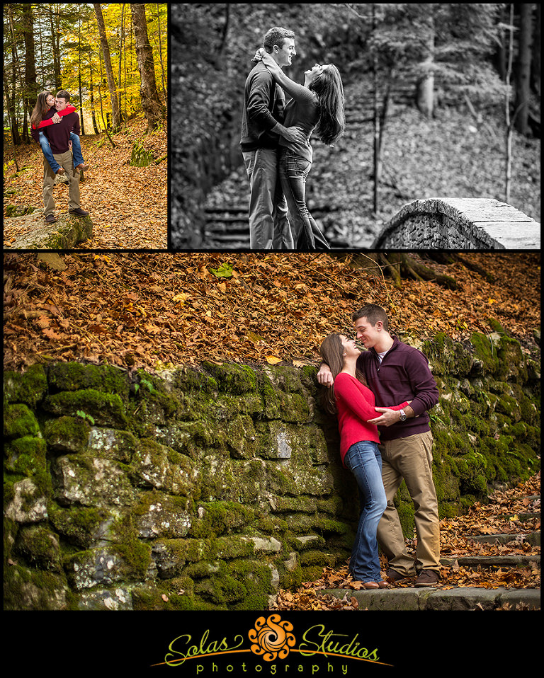 Solas Studios Photography Engagement Session Photos at Fillmore Glen, Moravia NY