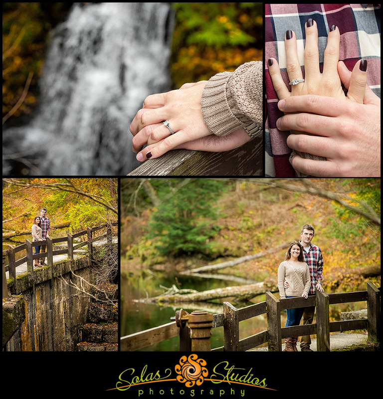 Solas Studios Photography Engagement Session Photos at Fillmore Glen, Moravia NY