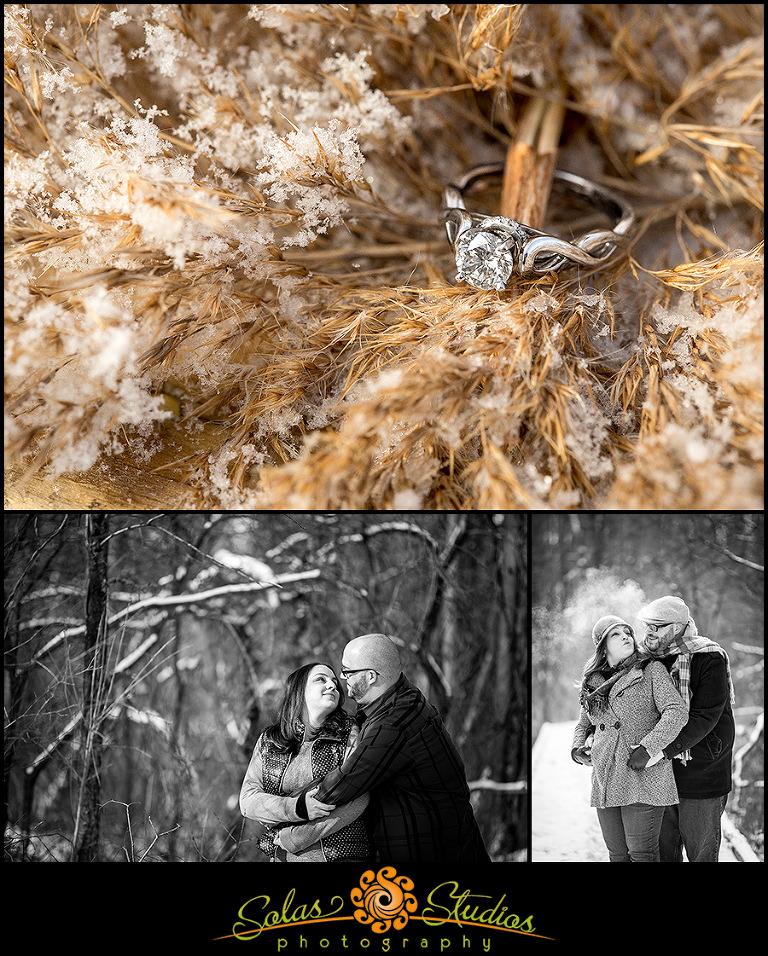 Solas Studios Photography Winter Engagement Photos at Butternut Creek