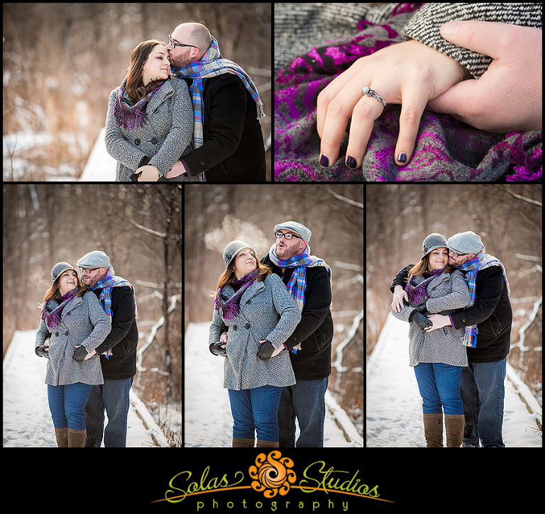 Solas Studios Photography Winter Engagement Photos at Butternut Creek