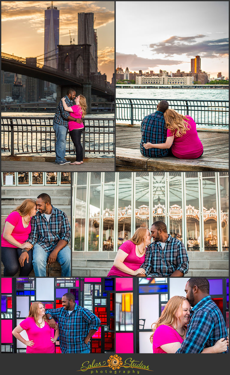 Solas Studios Engagement Session Brooklyn Bridge Park, NY
