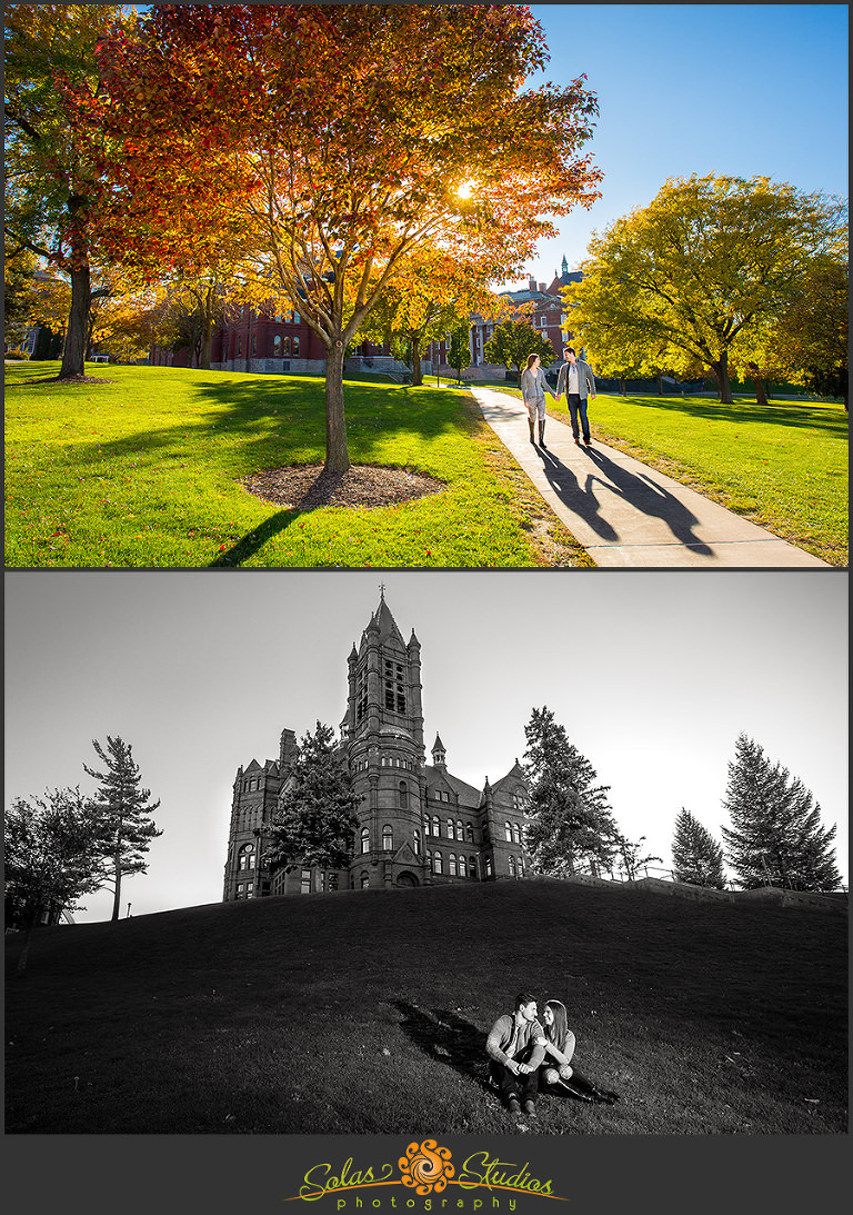 Solas Studios Engagement Session at Syracuse University, NY