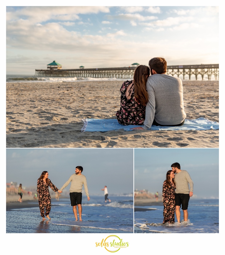 Engagement Session Photos at Folly Beach Charleston