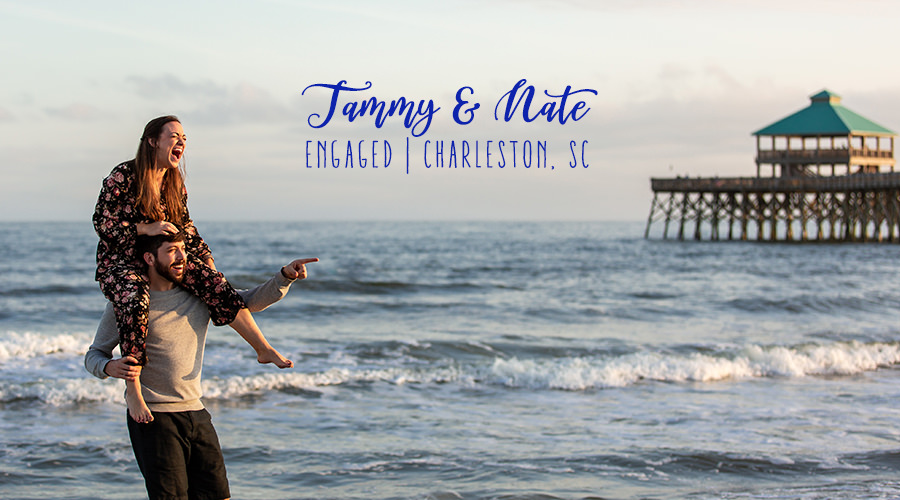 Engagement Session Photos at Folly Beach Charleston